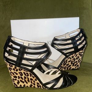 Calvin Klein Cheetah Wedge - EUC